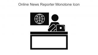 Online News Reporter Monotone Icon In Powerpoint Pptx Png And Editable Eps Format