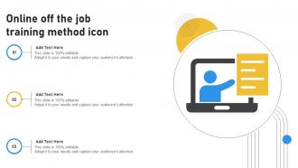 Online Off The Job Training Method Icon