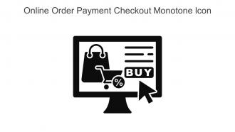 Online Order Payment Checkout Monotone Icon In Powerpoint Pptx Png And Editable Eps Format