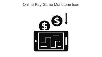 Online Pay Game Monotone Icon In Powerpoint Pptx Png And Editable Eps Format