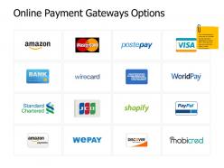 Online payment gateways options social ppt powerpoint presentation file pictures