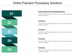 Online payment processing solutions ppt powerpoint presentation ideas designs cpb