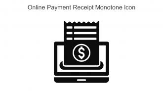 Online Payment Receipt Monotone Icon In Powerpoint Pptx Png And Editable Eps Format