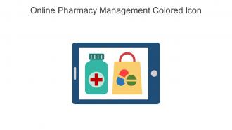 Online Pharmacy Management Colored Icon In Powerpoint Pptx Png And Editable Eps Format