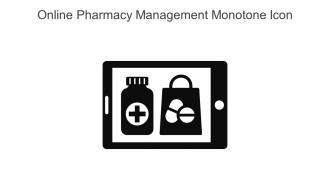 Online Pharmacy Management Monotone Icon In Powerpoint Pptx Png And Editable Eps Format