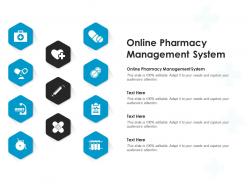 Online pharmacy management system ppt powerpoint presentation ideas information