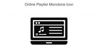 Online Playlist Monotone Icon In Powerpoint Pptx Png And Editable Eps Format