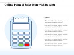Online point of sales icon with receipt