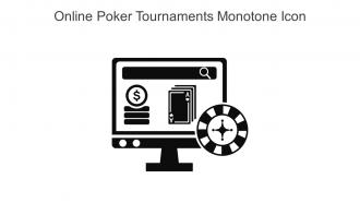 Online Poker Tournaments Monotone Icon In Powerpoint Pptx Png And Editable Eps Format