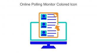 Online Polling Monitor Colored Icon In Powerpoint Pptx Png And Editable Eps Format