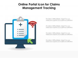 Online portal icon for claims management tracking