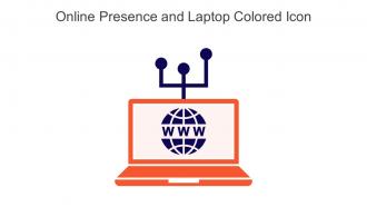 Online Presence And Laptop Colored Icon In Powerpoint Pptx Png And Editable Eps Format