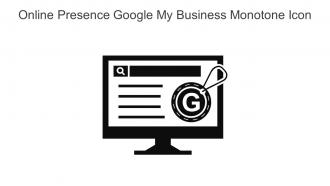 Online Presence Google My Business Monotone Icon In Powerpoint Pptx Png And Editable Eps Format