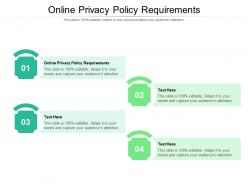 Online privacy policy requirements ppt powerpoint presentation pictures master slide cpb