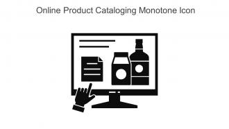 Online Product Cataloging Monotone Icon In Powerpoint Pptx Png And Editable Eps Format