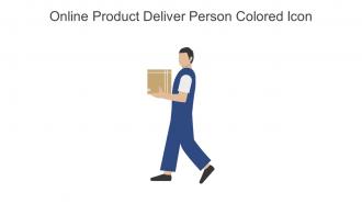 Online Product Deliver Person Colored Icon In Powerpoint Pptx Png And Editable Eps Format