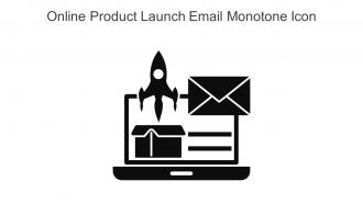 Online Product Launch Email Monotone Icon In Powerpoint Pptx Png And Editable Eps Format