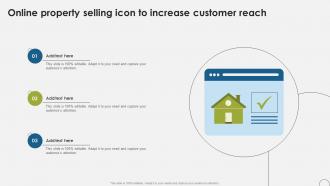 Online Property Selling Icon To Increase Customer Reach