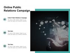 Online public relations campaign ppt powerpoint presentation icon smartart cpb