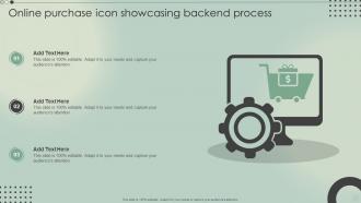 Online Purchase Icon Showcasing Backend Process
