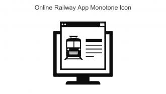 Online Railway App Monotone Icon In Powerpoint Pptx Png And Editable Eps Format