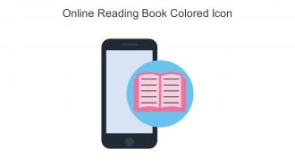 Online Reading Book Colored Icon In Powerpoint Pptx Png And Editable Eps Format