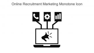 Online Recruitment Marketing Monotone Icon In Powerpoint Pptx Png And Editable Eps Format