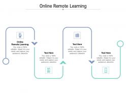 Online remote learning ppt powerpoint presentation icon structure cpb