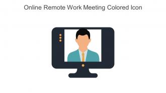 Online Remote Work Meeting Colored Icon In Powerpoint Pptx Png And Editable Eps Format