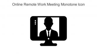 Online Remote Work Meeting Monotone Icon In Powerpoint Pptx Png And Editable Eps Format