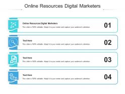Online resources digital marketers ppt powerpoint presentation professional aids cpb