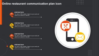 Online Restaurant Communication Plan Icon