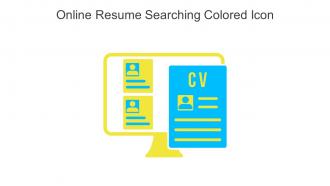 Online Resume Searching Colored Icon In Powerpoint Pptx Png And Editable Eps Format