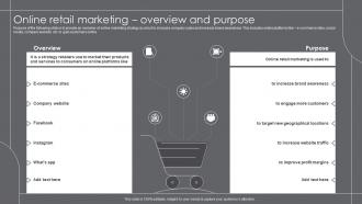 Online Retail Marketing Overview And Purpose Growth Marketing Strategies For Retail Business