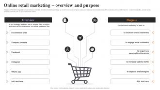 Online Retail Marketing Overview And Purpose Strategies To Engage Customers
