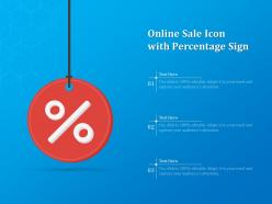 Online sale icon with percentage sign