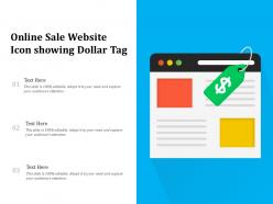 Online Sale Website Icon Showing Dollar Tag
