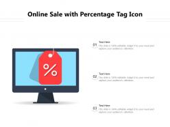 Online sale with percentage tag icon