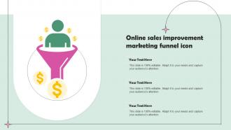 Online Sales Improvement Marketing Funnel Icon