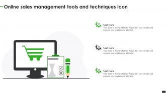 Online Sales Management Tools And Techniques Icon