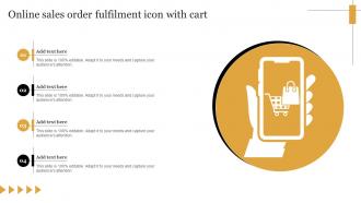 Online Sales Order Fulfilment Icon With Cart