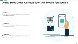 Online Sales Order Fulfilment Icon With Mobile Application