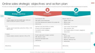 Online Sales Strategic Objectives And Action Plan