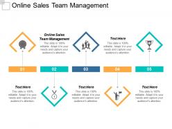 Online sales team management ppt powerpoint presentation pictures icons cpb