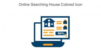 Online Searching House Colored Icon In Powerpoint Pptx Png And Editable Eps Format