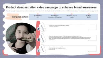 Online Shopper Marketing Plan Product Demonstration Video Campaign To Enhance Brand