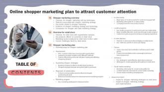 Online Shopper Marketing Plan To Attract Customer Attention MKT CD V Unique