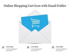 Online Shopping Cart Icon With Email Folder