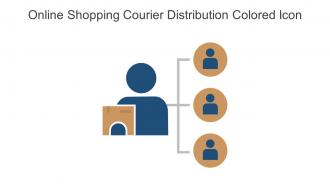 Online Shopping Courier Distribution Colored Icon In Powerpoint Pptx Png And Editable Eps Format