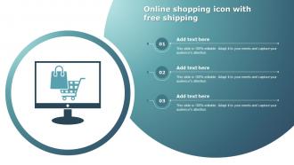 Online Shopping Icon With Free Shipping
